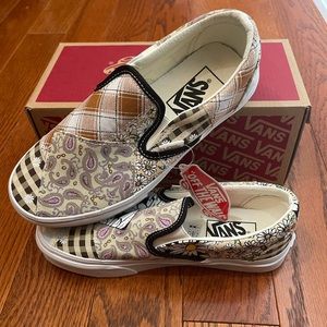 Classic Slip-On Vans (Meadow Patchwork)